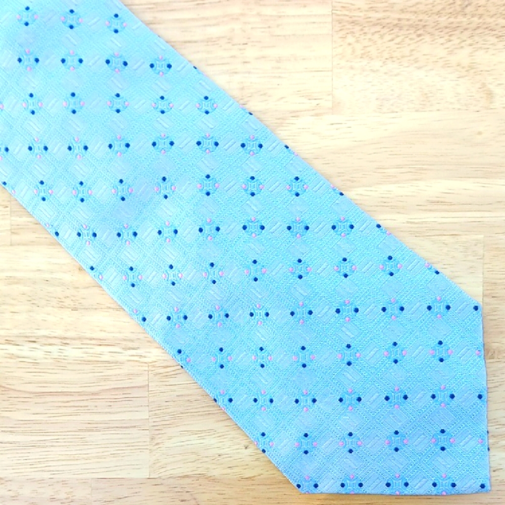 Elegant Blue Patterned Men's Tie
